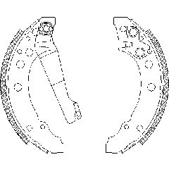 Σετ σιαγόνων φρένων REMSA 404500 Audi A2 1400cc TDI 75ps 2000-2005 (171609525A,171609526A,171609527F,171609528F,171698051)