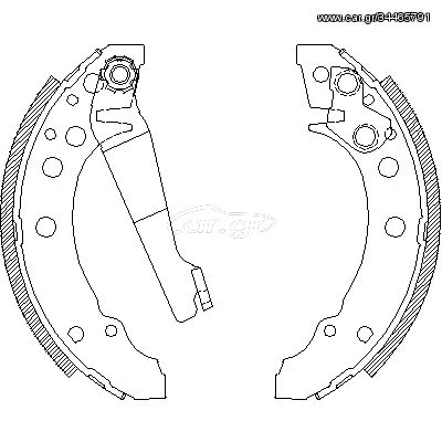 Σετ σιαγόνων φρένων REMSA 404500 Audi A2 1400cc TDI 90ps 2003-2005 (171609525A,171609526A,171609527F,171609528F,171698051)