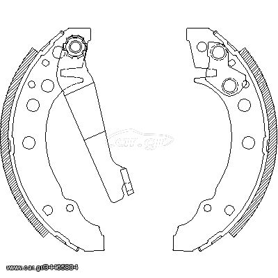 Σετ σιαγόνων φρένων REMSA 404500 Seat Cordoba 1000cc 50ps 1996-2002 (171609525A,171609526A,171609527F,171609528F,171698051)