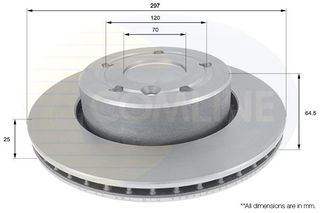 ΕΠΙΧΡΙΣΜΕΝΗ ΔΙΣΚΟΠΛΑΚΑ ΕΜΠΡΟΣΘ.LAND ROVER COMLINE ADC1306V