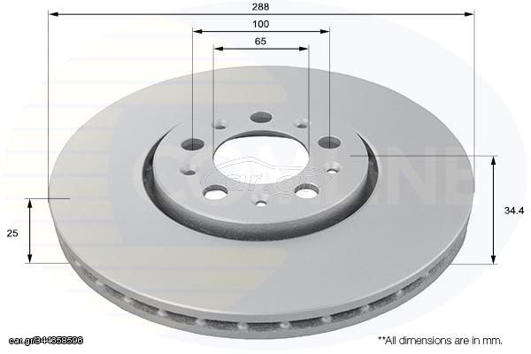 ΕΠΙΧΡΙΣΜΕΝΗ ΔΙΣΚΟΠΛΑΚΑ ΕΜΠΡΟΣΘ.AUDI-SEAT-SKODA COMLINE ADC1420V