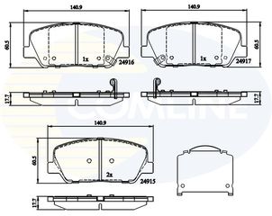 ΣΕΤ ΔΙΣΚΟΦΡΕΝΑ ΕΜΠΡ. HYUNDAI - ΚΙΑ COMLINE CBP32259