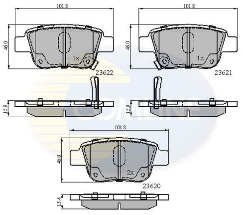 ΣΕΤ ΔΙΣΚΟΦΡΕΝΑ ΟΠΙΣΘ. TOYOTA COMLINE CBP31141