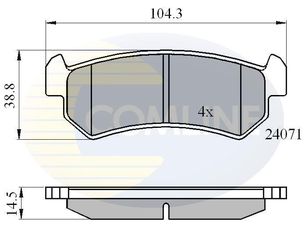 ΣΕΤ ΔΙΣΚΟΦΡΕΝΑ ΟΠΙΣΘ. CHEVROLET COMLINE CBP01191