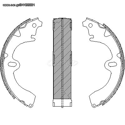 Σετ σιαγόνων φρένων REMSA 409700 Toyota Carina E Sedan 2000cc 133ps 1993-1997 (0449512020,0449512220,0449520090,0449520091,0449520092)