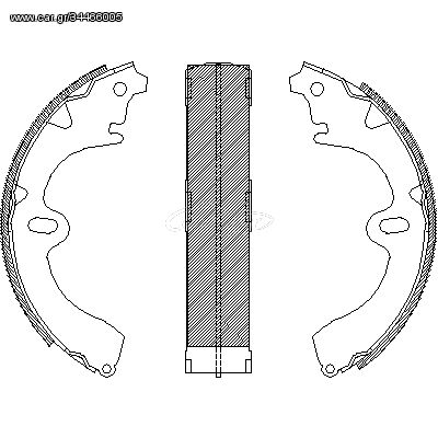 Σετ σιαγόνων φρένων REMSA 409700 Toyota Carina E Sedan 2000cc D 73ps 1992-1996 (0449512020,0449512220,0449520090,0449520091,0449520092)