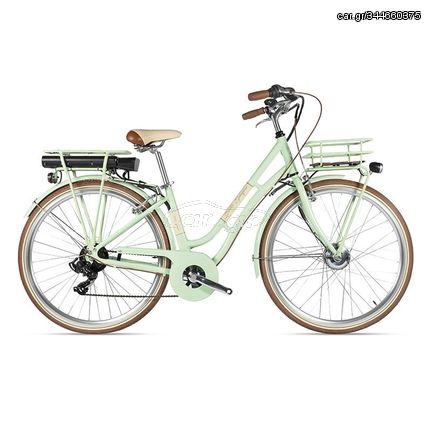 EcoBike '22 Ποδήλατο Ηλεκτρικά e-Bikes Πόλης 28" Γυναικείο  BELLE EPOQUE Rack battery 36V alloy 7 speed 2022 - Καφέ