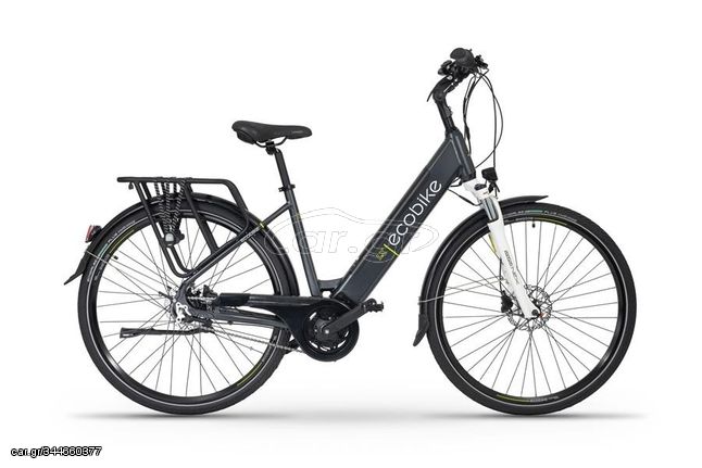 EcoBike '22 Ποδήλατο Ηλεκτρικά e-Bikes Πόλης 28" Γυναικείο  LX alloy 7 speed 2022 - Μαύρο