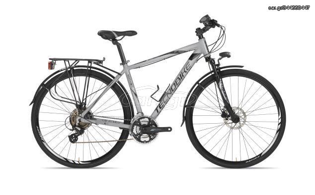 EcoBike '22 Ποδήλατο Πόλης City-Touring 700 Ανδρικό  NORTHCAPE 733 Hydraulic Disc alloy 21 speed 2022 - Ασημί