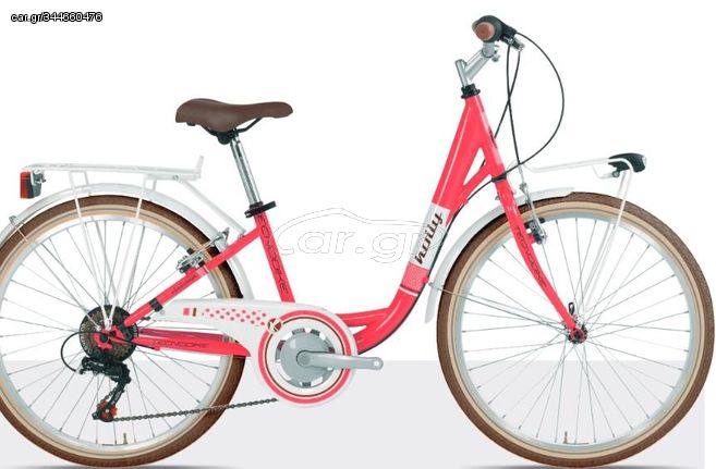 EcoBike '23 Ποδήλατο Πόλης City-Touring 24" Γυναικείο  HOLLY 991 steel 6 speed 2023 - Φούξια