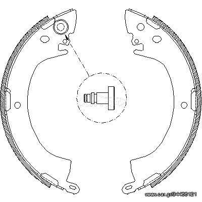 Σετ σιαγόνων φρένων REMSA 412200 Mitsubishi L300 Bus 1800cc 82ps 1983-1986 (MB238110,MB238114,MB238520,MB238521,MB238522)