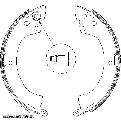 Σετ σιαγόνων φρένων REMSA 412200 Mitsubishi L300 Bus 2300cc D 68ps 1983-1986 (MB238110,MB238114,MB238520,MB238521,MB238522)