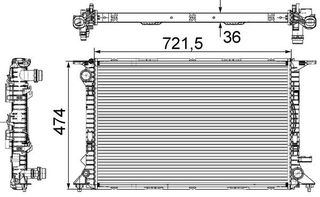 ΨΥΓΕΙΟ ΝΕΡΟΥ A4,A5,3.0,3.2 MAHLE ORIGINAL 8MK 376 745-641