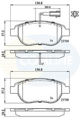 Σετ τακάκια, δισκόφρενα COMLINE CBP11038