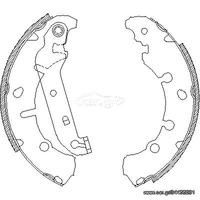 Σετ σιαγόνων φρένων REMSA 413700 Ford Fiesta Van 1800cc TD 75ps 2000-2003 (1106633,1123790,1125669,1135083,1145292)