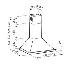 Απορροφητήρας 90cm ECOLINE Pyramis-thumb-1
