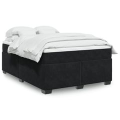 Κρεβάτι Boxspring με Στρώμα Μαύρο 140x190 εκ. Βελούδινο 3285283