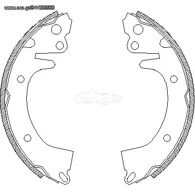 Σετ σιαγόνων φρένων REMSA 432500 Hyundai Accent HatchBack 1300cc 60ps 1994-2000 (5830521300,5830522A01,5831511100,MA161872,MB004063)