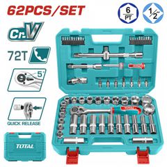 THT121602 Κασετίνα Καρυδάκια 1/2" 62 Τεμάχια - 1/2" - TOTAL (#THT121602)