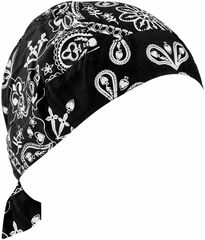 Μπαντάνα μαύρη με λευκό σχέδιο Road Hog Flydanna® Headwrap