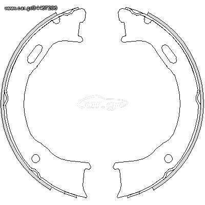 Σετ σιαγόνων φρένων, χειρόφρενο REMSA 474700 Jeep Cherokee 2800cc CRD 4x4 150ps 2002-2008 (4796337,5093390AA,5093390AB,5093390AC)