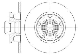 Δισκόπλακα REMSA 602500 Volkswagen Passat Station Wagon 2900cc VR6 Syncro 184ps 1994-1997 (1J0614149,230312,357615601A,357615601B)