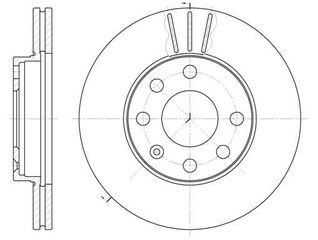 Δισκόπλακα REMSA 606110 Opel Astra F 1400cc Si 82ps 1992-1998 (230096,569014,569031,569054,90121445)