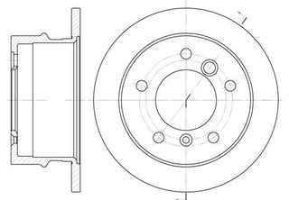 Δισκόπλακα REMSA 656500 Mercedes-Benz G-Class W460 2400cc 240 GD 72ps 1979-1987 (230491,2D0615601,2D0615601C,9014230412,9014230612)