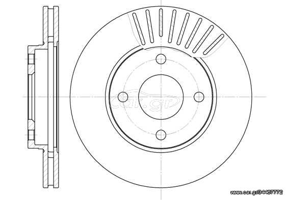 Δισκόπλακα REMSA 657510 Ford Fiesta 1600cc TDCi 90ps 2004-2008 (1148202,1320585,1323620,1373369,1373771)