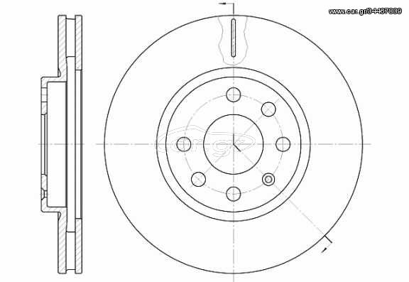 Δισκόπλακα REMSA 661110 Opel Meriva 1400cc 16Valves Twinport 90ps 2004-2010 (230604,569000,9127967,9196050)