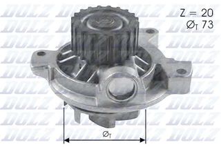 Αντλία νερού DOLZ A280 Audi A6 4A 2500cc TDI 140ps 1994-1997 (074121004AX,074121004B,074121005M,074121005MV,074121005MX)