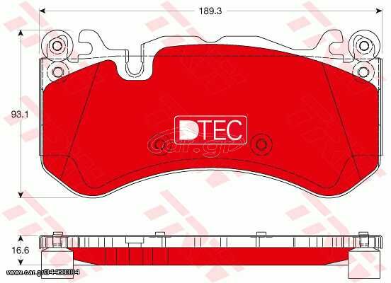 Σετ τακάκια, δισκόφρενα TRW GDB1734DTE Mercedes-Benz C-Class Coupe C204 6200cc C63 AMG 517ps 2012- (0004204000,0044207620,0044208920,0044209520,0054201120)