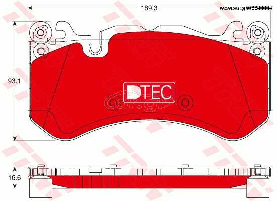 Σετ τακάκια, δισκόφρενα TRW GDB1734DTE Mercedes-Benz C-Class Coupe C204 6200cc C63 AMG 457ps 2011- (0004204000,0044207620,0044208920,0044209520,0054201120)