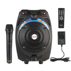 Akai SS022A-X6 Μαύρο Σύστημα Karaoke με Ασύρματo Μικρόφωνo