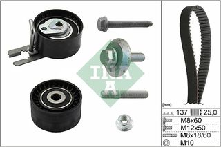 Σετ οδοντωτού ιμάντα INA 530037510 Citroen C3 1600cc 16Valves HDI 90ps 2005- (0816G7,0816J6,082988,082989,083048)