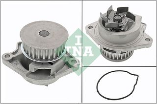 Αντλία νερού INA 538002610 Seat Altea XL 1400cc 16Valves 86ps 2006- (036121005B,036121005E,036121005K,036121005Q,036121005R)