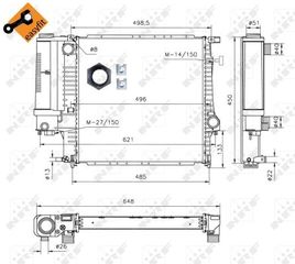 Ψυγείο, ψύξη κινητήρα NRF 53849 BMW 3 Coupe E36 2000cc 320 150ps 1991-1998 (17101247145,17111719108,17111719263,17111723990,17111728905)