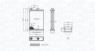 Εναλλάκτης θερμότητας, θέρμανση MAGNETI MARELLI 350218065000