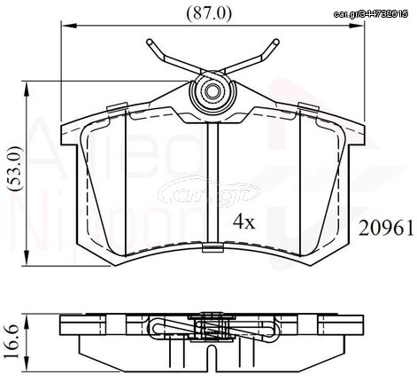 Σετ τακάκια, δισκόφρενα  ANL Braking COMLINE ADB0797