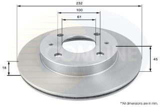 Δισκόπλακα  Comline COMLINE ADC0241V