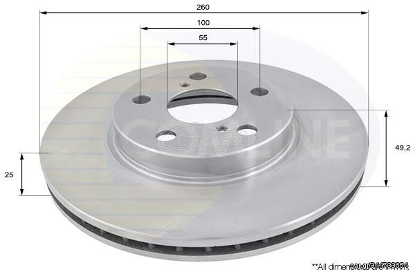 Δισκόπλακα  Comline COMLINE ADC0171V