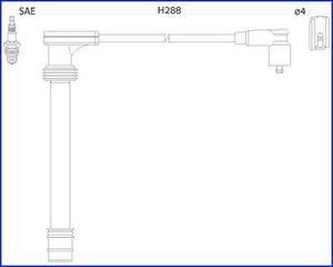 Σετ καλωδίων υψηλής τάσης  Hueco HITACHI 134518