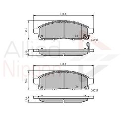 Σετ τακάκια, δισκόφρενα  ANL Braking COMLINE ADB31584