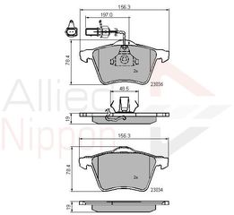 Σετ τακάκια, δισκόφρενα  ANL Braking COMLINE ADB11168