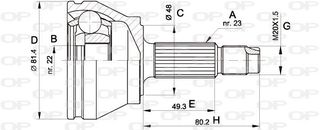 Σετ άρθρωσης, άξονας μετάδ. κίν. OPEN PARTS CVJ515610