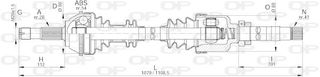 Άξονας μετάδοσης κίνησης OPEN PARTS DRS614400