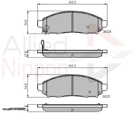 Σετ τακάκια, δισκόφρενα  ANL Braking COMLINE ADB31520