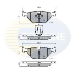 Σετ τακάκια, δισκόφρενα  Comline COMLINE CBP01011