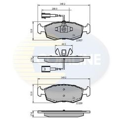 Σετ τακάκια, δισκόφρενα  Comline COMLINE CBP12044