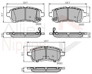 Σετ τακάκια, δισκόφρενα  ANL Braking COMLINE ADB31620